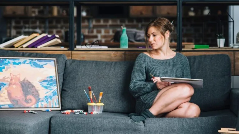 Reading an art book