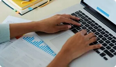 Charts on a desk