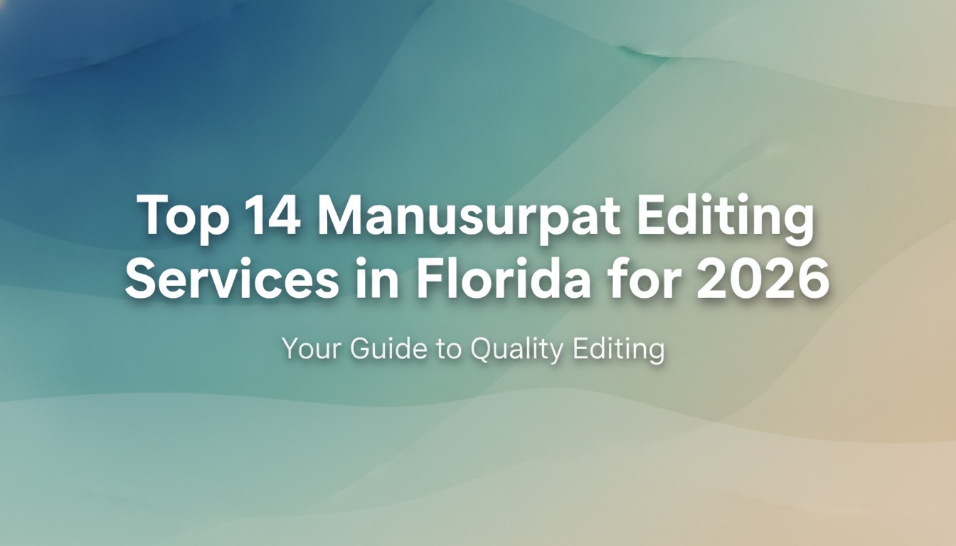 Top 14 Manuscript Editing Services in Florida for 2026
