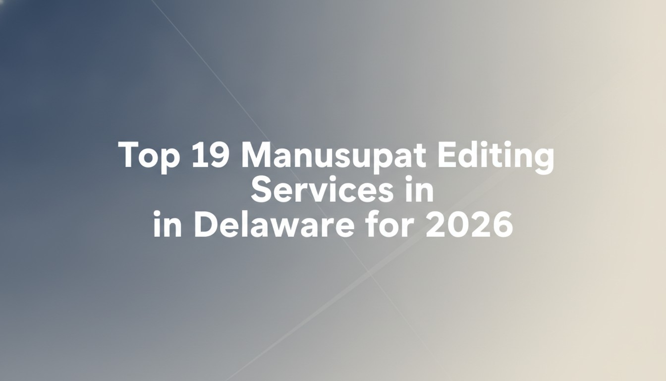 Top 19 Manuscript Editing Services in Delaware for 2026
